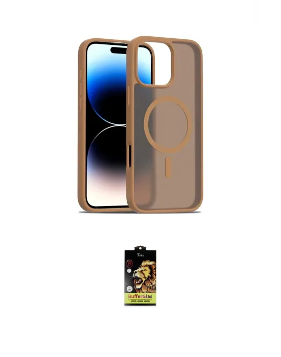 ieg™ iPhone 16 Pro Max Kılıf Siluet Minimal Prime - Siyah Buffer Cam Ekran Koruyucu