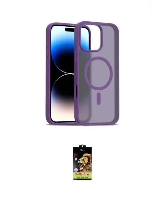 ieg™ iPhone 16 Pro Max Kılıf Siluet Minimal Prime - Siyah Buffer Cam Ekran Koruyucu