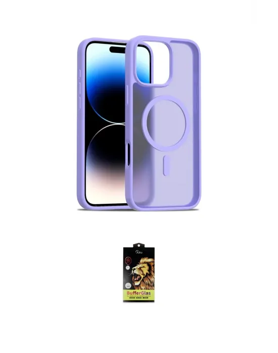 ieg™ iPhone 16 Pro Max Kılıf Siluet Minimal Prime - Siyah Buffer Cam Ekran Koruyucu