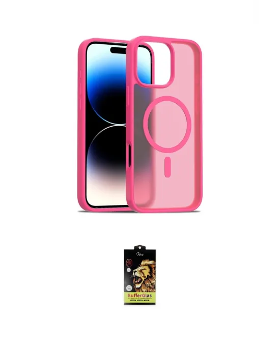 ieg™ iPhone 16 Pro Max Kılıf Siluet Minimal Prime - Siyah Buffer Cam Ekran Koruyucu