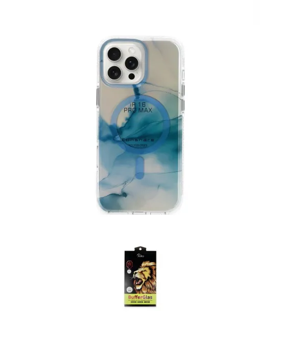 ieg™ iPhone 16 Pro Max Kılıf Ufuk Doku Prime - Siyah Buffer Cam Ekran Koruyucu