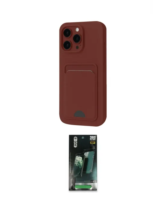 ieg™ iPhone 16 Pro Max Kılıf Vadi Çizgi Prime - Siyah 360 Mat Full Body Arka Koruyucu