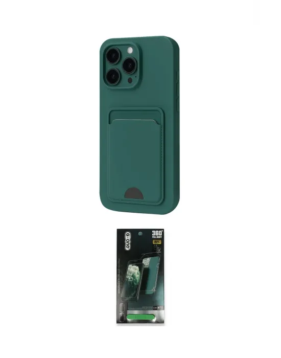 ieg™ iPhone 16 Pro Max Kılıf Vadi Çizgi Prime - Siyah 360 Mat Full Body Arka Koruyucu
