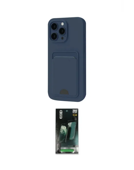 ieg™ iPhone 16 Pro Max Kılıf Vadi Çizgi Prime - Siyah 360 Mat Full Body Arka Koruyucu