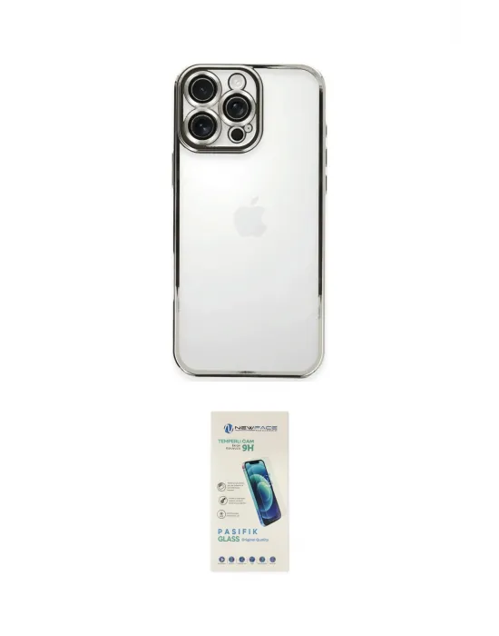ieg™ iPhone 16 Pro Max Kılıf Vadi Minimal - Şeffaf Pasifik Cam Ekran Koruyucu