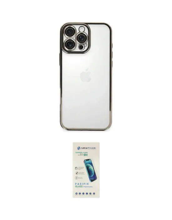 ieg™ iPhone 16 Pro Max Kılıf Vadi Minimal - Şeffaf Pasifik Cam Ekran Koruyucu