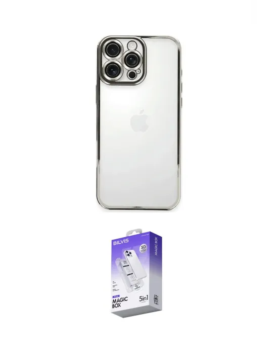 ieg™ iPhone 16 Pro Max Kılıf Vadi Minimal - Siyah Bilvis 5in1 3D Magic Cam Ekran Koruyucu