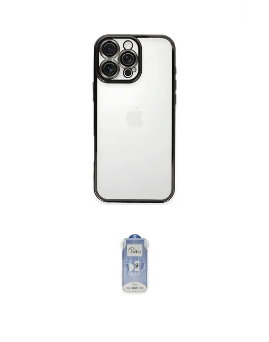 ieg™ iPhone 16 Pro Max Kılıf Vadi Minimal - Siyah Joko Magic 5D Cam