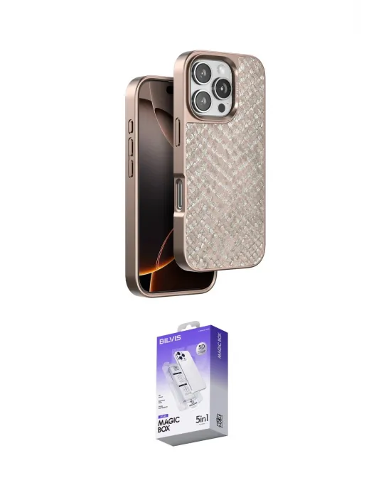 ieg™ iPhone 16 Pro Max Kılıf Vadi Özel Seri - Siyah Bilvis 5in1 3D Magic Cam Ekran Koruyucu