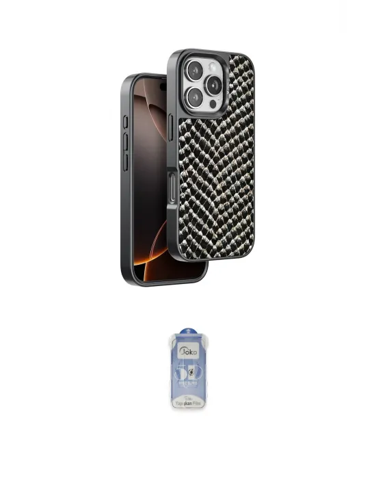 ieg™ iPhone 16 Pro Max Kılıf Vadi Özel Seri - Siyah Joko Magic 5D Cam
