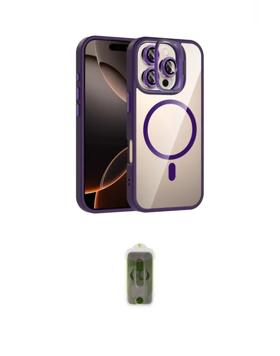 ieg™ iPhone 16 Pro Max Kılıf Yadigar Asil Koleksiyonu - Siyah Joko Magic 5D Hayalet Cam
