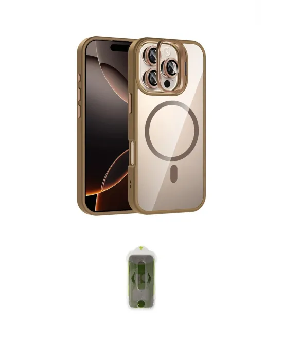 ieg™ iPhone 16 Pro Max Kılıf Yadigar Asil Koleksiyonu - Siyah Joko Magic 5D Hayalet Cam