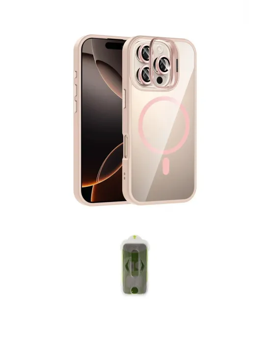ieg™ iPhone 16 Pro Max Kılıf Yadigar Asil Koleksiyonu - Siyah Joko Magic 5D Hayalet Cam