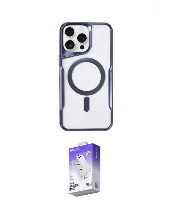 ieg™ iPhone 16 Pro Max Kılıf Yadigar Klasik Özel Seri - Siyah Bilvis 5in1 3D Magic Cam Ekran Koruyucu