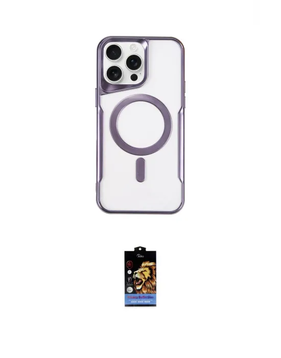 ieg™ iPhone 16 Pro Max Kılıf Yadigar Klasik Özel Seri - Siyah Buffer Hayalet Cam Ekran Koruyucu