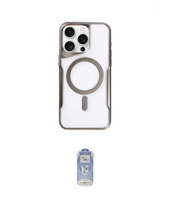 ieg™ iPhone 16 Pro Max Kılıf Yadigar Klasik Özel Seri - Siyah Joko Magic 5D Cam