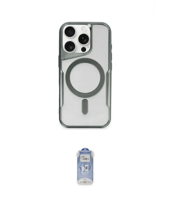ieg™ iPhone 16 Pro Max Kılıf Yadigar Klasik Özel Seri - Siyah Joko Magic 5D Cam