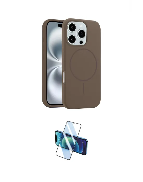 ieg™ iPhone 16 Pro Max Kılıf Yankı Form Serisi - Siyah 3D Antistatik Cam Ekran Koruyucu