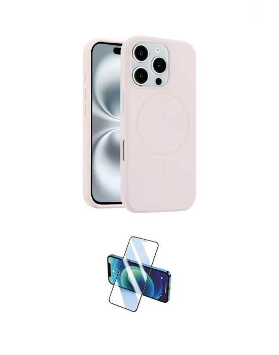 ieg™ iPhone 16 Pro Max Kılıf Yankı Form Serisi - Siyah 3D Antistatik Cam Ekran Koruyucu