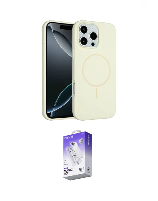 ieg™ iPhone 16 Pro Max Kılıf Yankı Form Serisi - Siyah Bilvis 5in1 3D Magic Cam Ekran Koruyucu