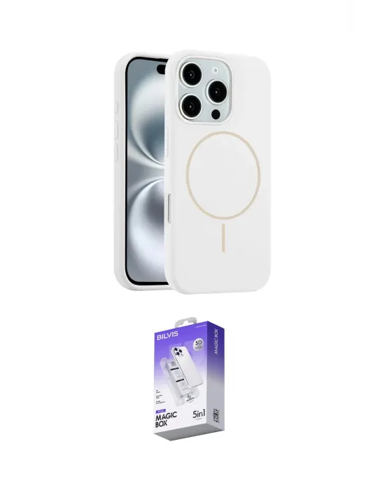 ieg™ iPhone 16 Pro Max Kılıf Yankı Form Serisi - Siyah Bilvis 5in1 3D Magic Cam Ekran Koruyucu