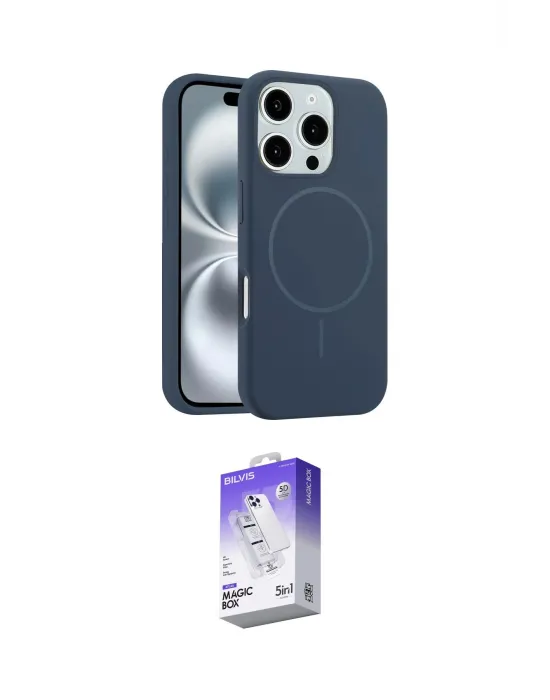 ieg™ iPhone 16 Pro Max Kılıf Yankı Form Serisi - Siyah Bilvis 5in1 3D Magic Cam Ekran Koruyucu