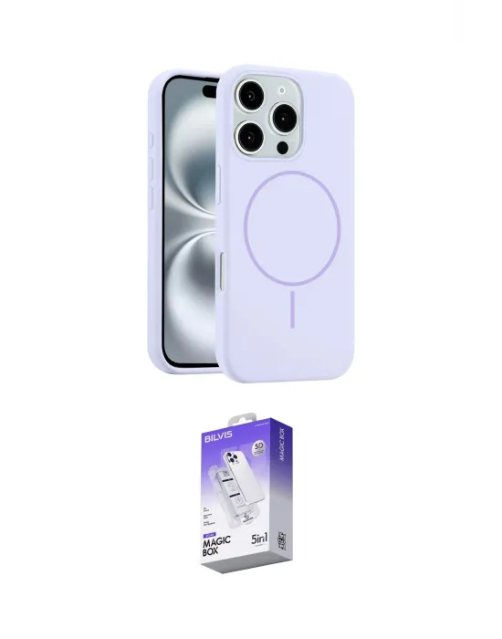 ieg™ iPhone 16 Pro Max Kılıf Yankı Form Serisi - Siyah Bilvis 5in1 3D Magic Cam Ekran Koruyucu