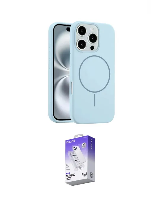 ieg™ iPhone 16 Pro Max Kılıf Yankı Form Serisi - Siyah Bilvis 5in1 3D Magic Cam Ekran Koruyucu