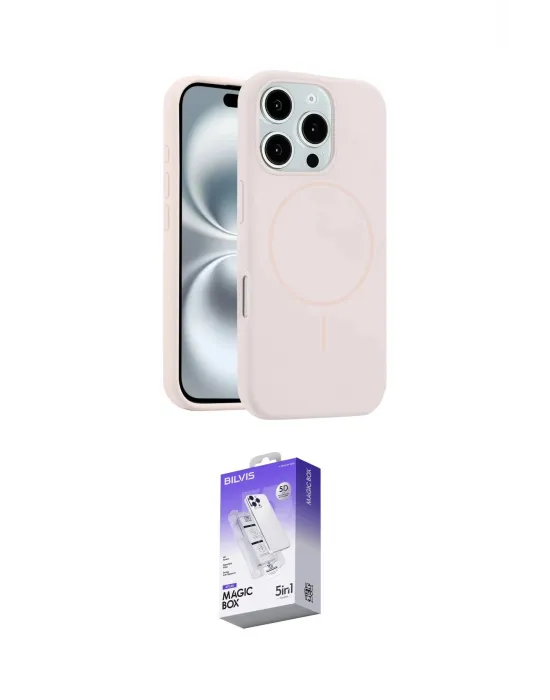ieg™ iPhone 16 Pro Max Kılıf Yankı Form Serisi - Siyah Bilvis 5in1 3D Magic Cam Ekran Koruyucu