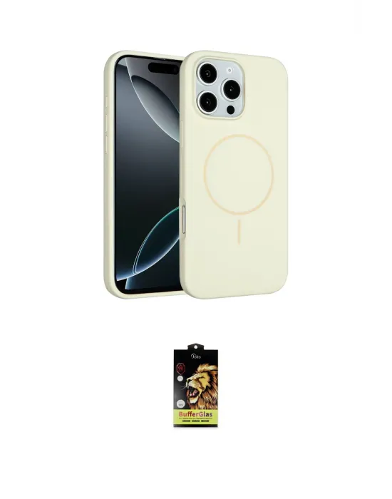 ieg™ iPhone 16 Pro Max Kılıf Yankı Form Serisi - Siyah Buffer Cam Ekran Koruyucu