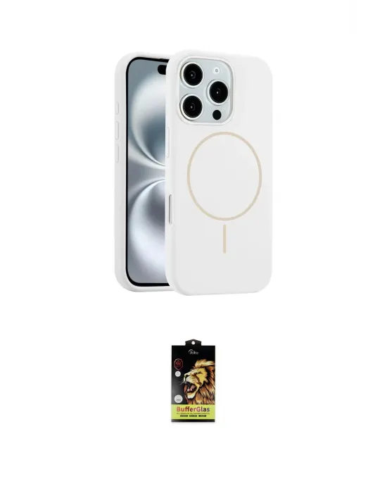 ieg™ iPhone 16 Pro Max Kılıf Yankı Form Serisi - Siyah Buffer Cam Ekran Koruyucu