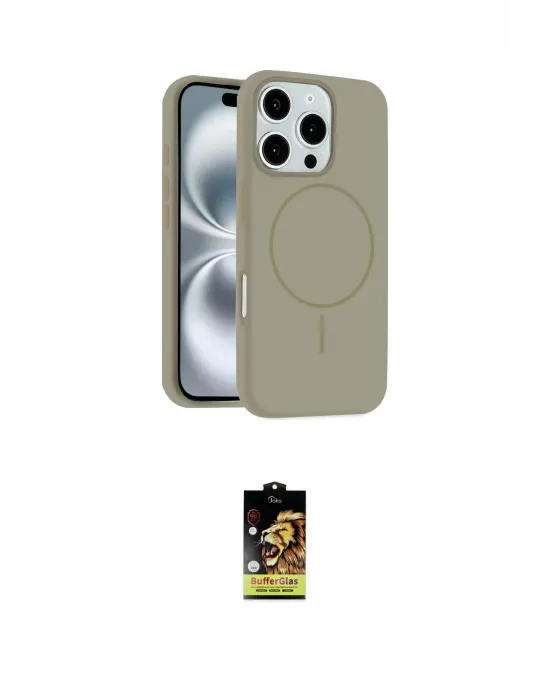 ieg™ iPhone 16 Pro Max Kılıf Yankı Form Serisi - Siyah Buffer Cam Ekran Koruyucu