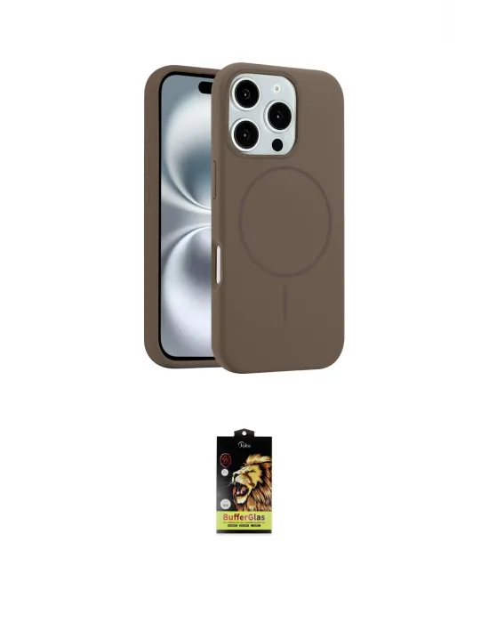 ieg™ iPhone 16 Pro Max Kılıf Yankı Form Serisi - Siyah Buffer Cam Ekran Koruyucu
