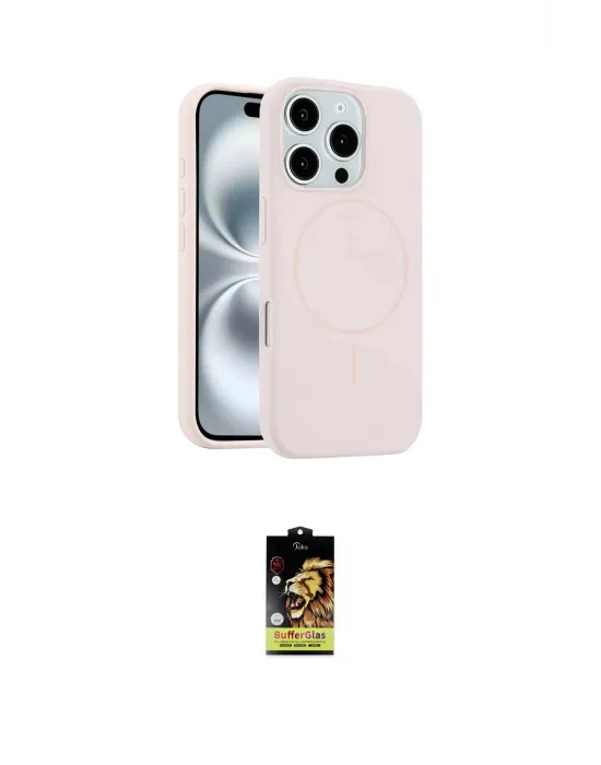 ieg™ iPhone 16 Pro Max Kılıf Yankı Form Serisi - Siyah Buffer Cam Ekran Koruyucu