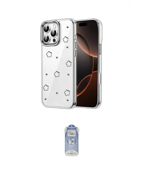 ieg™ iPhone 16 Pro Max Kılıf Yörünge Form - Siyah Joko Magic 5D Cam