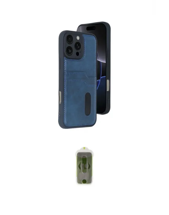 ieg™ iPhone 16 Pro Max Kılıf Yörünge Işık Serisi - Siyah Joko Magic 5D Hayalet Cam