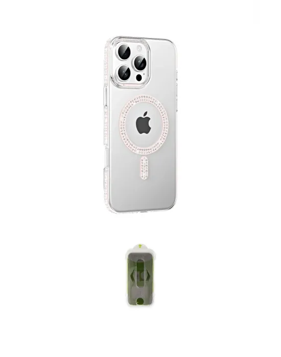 ieg™ iPhone 16 Pro Max Kılıf Yörünge Koleksiyonu - Siyah Joko Magic 5D Hayalet Cam