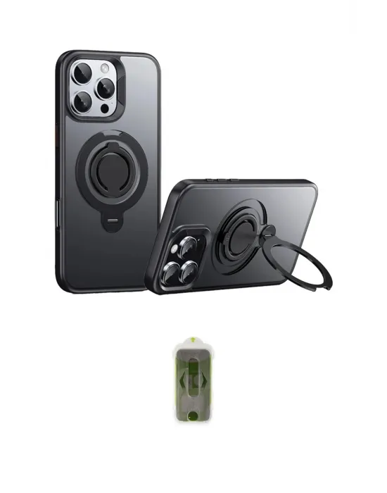 ieg™ iPhone 16 Pro Max Kılıf Zirve Çizgi Prime - Siyah Joko Magic 5D Hayalet Cam