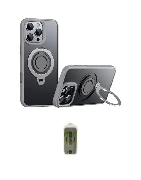 ieg™ iPhone 16 Pro Max Kılıf Zirve Çizgi Prime - Siyah Joko Magic 5D Hayalet Cam