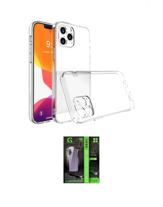 ieg™ iPhone 16 Pro Max Kılıf Zirve Doku - Şeffaf 360 Full Body Arka Koruyucu