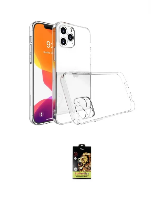 ieg™ iPhone 16 Pro Max Kılıf Zirve Doku - Siyah Buffer Cam Ekran Koruyucu