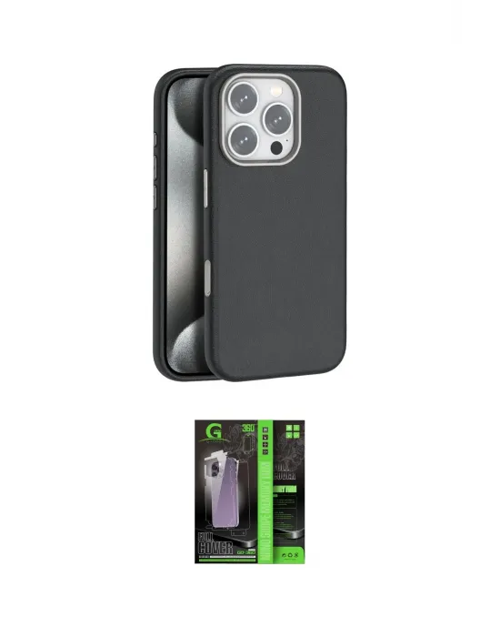 ieg™ iPhone 16 Pro Max Kılıf Zirve Modern Prime - Şeffaf 360 Full Body Arka Koruyucu