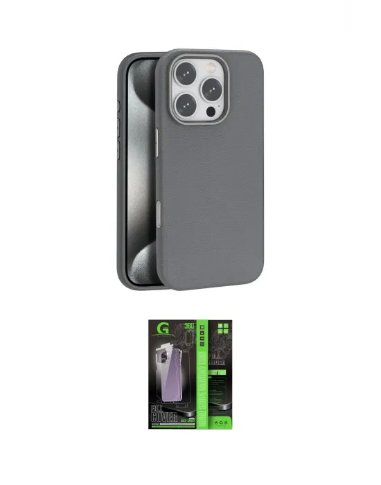 ieg™ iPhone 16 Pro Max Kılıf Zirve Modern Prime - Şeffaf 360 Full Body Arka Koruyucu