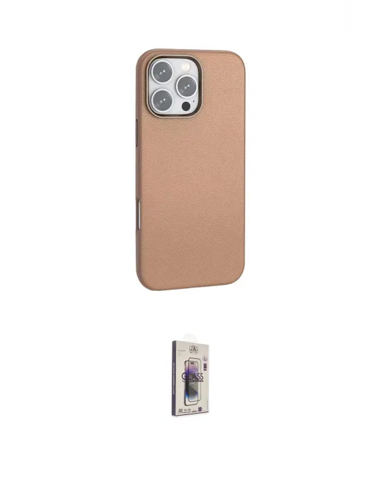ieg™ iPhone 16 Pro Max Kılıf Zirve Modern Prime - Siyah Bilvis 3D Cam Ekran Koruyucu