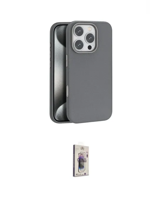 ieg™ iPhone 16 Pro Max Kılıf Zirve Modern Prime - Siyah Bilvis 3D Cam Ekran Koruyucu