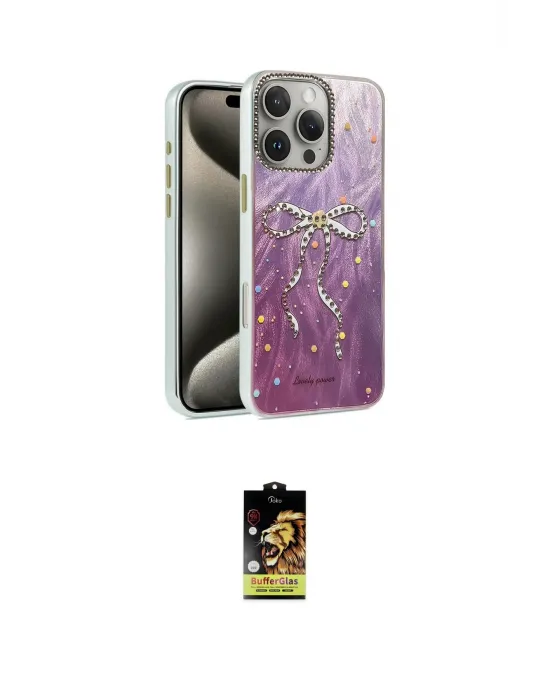 ieg™ iPhone 16 Pro Max Kılıf Zirve Modern Prime - Siyah Buffer Cam Ekran Koruyucu
