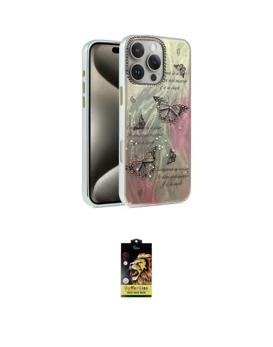 ieg™ iPhone 16 Pro Max Kılıf Zirve Modern Prime - Siyah Buffer Cam Ekran Koruyucu