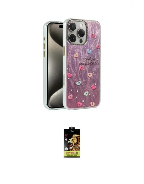 ieg™ iPhone 16 Pro Max Kılıf Zirve Modern Prime - Siyah Buffer Cam Ekran Koruyucu