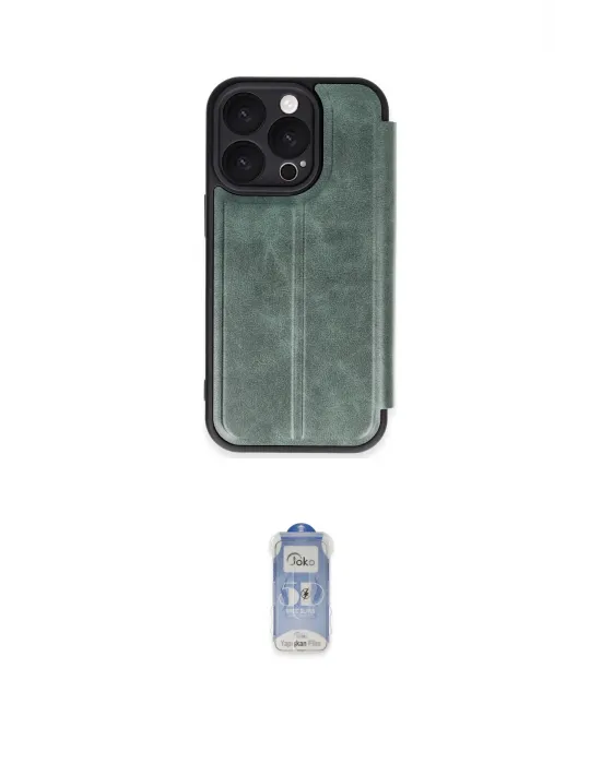 ieg™ iPhone 16 Pro Max Kılıf Zirve Yansıma Serisi - Siyah Joko Magic 5D Cam