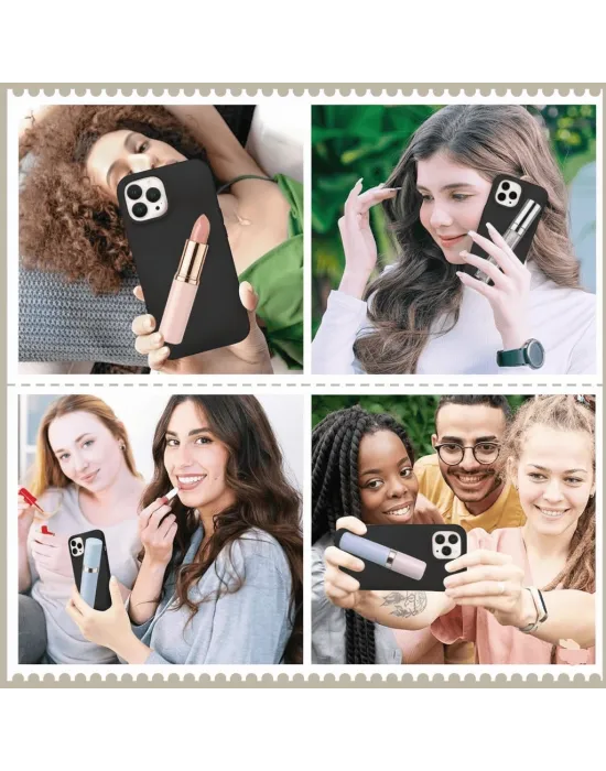 ieg™ İphone 16 Pro Max Lip Gloss Kılıf Siyah